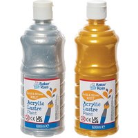Acrylfarbe Gold & Silber, 600ml (pro Set 2)