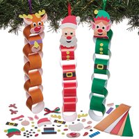 Papierketten mit Weihnachtsfiguren (pro Set 4)