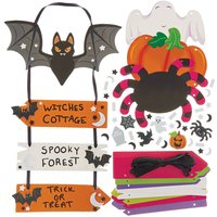 Halloweendeko Türschild (pro Set 4)