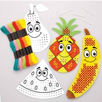 Früchte Kreuzstich Bastelsets (pro Set 6) Flecht und Weben Bastelsets – günstig kaufen