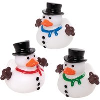 Badeenten Schneemann (pro Set 6) Weihnachtsspielzeug