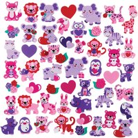 Love Heart Dschungeltier-SchaumstoffaufKlebstoff (Pro Set 200) Bastelbedarf Verzierung & Dekorationen