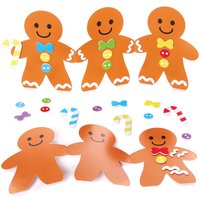 Ziehharmonika Karten Bastelset Lebkuchen (pro Set 6) Bastelaktivitäten zu Weihnachten