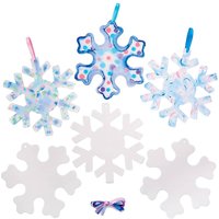 Farbstreuende Schneeflocken Dekorationen (pro Set 30) Bastelbedarf zu Weihnachten