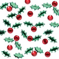 Selbstklebende Schmucksteine Stechpalmen & Beeren (pro Set 300) Bastelbedarf zu Weihnachten