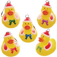 Schlüsselanhänger Weihnachtsbadeente (pro Set 5) Weihnachtsspielzeug