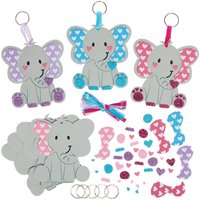 Liebesherz Elefant Schlüsselanhänger & Taschenanhänger Kits (Pro Set 8) Bastelaktivitäten Valentinstag