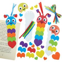 Raupe Regenbogen Liebesherz Lesezeichen Kits (Pro Set 8) Bastelaktivitäten Valentinstag