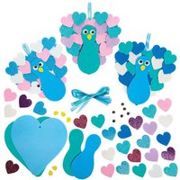 Love Heart Pfau Dekoration Kits (Pro Set 5) Bastelaktivitäten Valentinstag