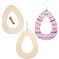 Ostereier-Holzkränze (Pro Set 6) Bastelaktivitäten zu Ostern