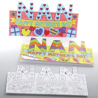 Muttertagskarten 'Nan' zum Einfärben (Pro Set 10) Muttertag