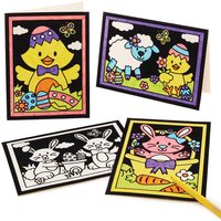 Ostern Fuzzy-Kunstkarten zum Ausmalen (Pro Set 10) Bastelaktivitäten zu Ostern