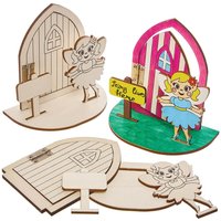 Hölzerne Feentür-Landeplatz-Bausätze (pro Set 3) Basteln mit Holz