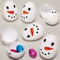Plastikeier Schneemann (pro Set 10)
