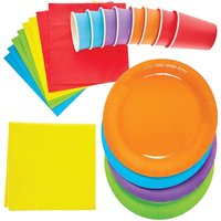 Partyset Regenbogenfarben (Jede Packung) Partyzubehör