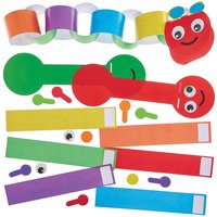 Regenbogen-Raupen-Papierketten-Bausätze (pro Set 6) Bastelsets