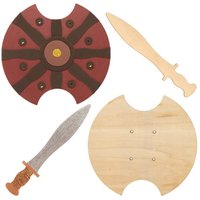 Gladiator Holzschwerter & Schilder (pro Set 2) Basteln mit Holz
