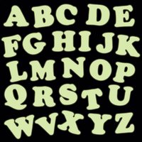 Im Dunkeln leuchtende Alphabet-Aufkleber (pro Set 300) Halloween Bastelbedarf