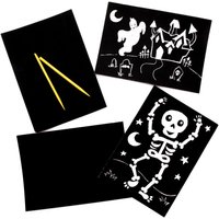 Im Dunkeln leuchten Kratzbild-Blätter (pro Set 8) Kratzbilder
