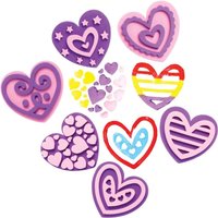 Moosgummi-Stempelset Herzen (pro Set 10) Bastelmaterial