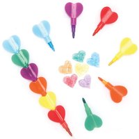 Herz Wachsmalstifte zum Stecken (pro Set 8) Bastelmaterial