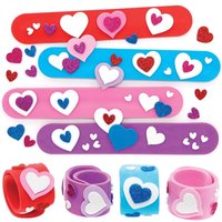 Herz-Schnapparmband-Bastelsets (pro Set 4) Schmuck Basteln