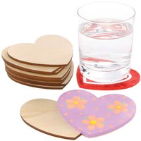 Herzförmige Untersetzer aus Holz (pro Set 10) Basteln mit Holz