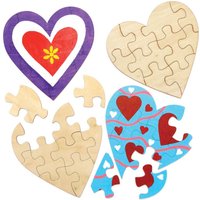Herz Holzpuzzles (pro Set 5) Mitgebsel