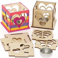 Herz Teelichthalter aus Holz (pro Set 3) Basteln mit Holz