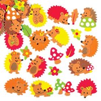 Sticker Igel (pro Set 120) Bastelbedarf Verzierung & Dekorationen