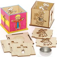 Holz-Teelichthalter Karwoche (pro Set 3) Bastelbedarf zu Ostern