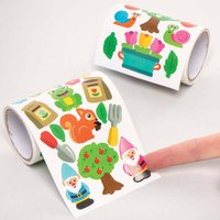 Aufkleberrolle mit Gartenmotiv (pro Set 800) Bastelbedarf Verzierung & Dekorationen