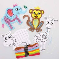 Dschungeltier Nähset (pro Set 6) Flecht und Weben Bastelsets – günstig kaufen