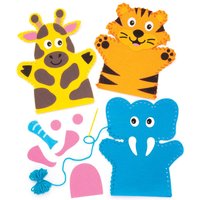 Handpuppen-Nähsets Dschungeltiere (pro Set 4) Flecht und Weben Bastelsets