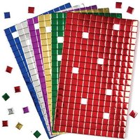Selbstklebende Quadrate aus Moosgummi, Metallic (pro Set 1440) Bastelbedarf Verzierung & Dekorationen