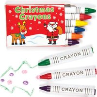 Mini Wachsmalstifte für Weihnachten (8 Sets) Bastelbedarf zu Weihnachten