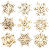 Mini-Schneeflocken aus Holz (pro Set 45) Bastelbedarf Verzierung & Dekorationen