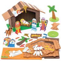 Moosgummi-Bastelsets Krippe (pro Set 2) Bastelaktivitäten zu Weihnachten