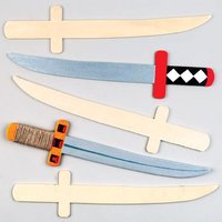 Holzschwerter (pro Set 4) Basteln mit Holz