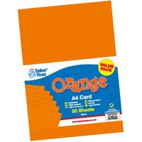 Bastelpappe in Orange (pro Set 50) Bastelbedarf Pappe & Papier