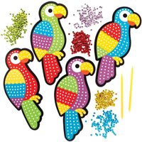 Papageien Pailletten Bastelset (pro Set 4) Bastelsets