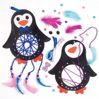 Traumfänger-Bastelsets Pinguin (pro Set 4) Bastelsets