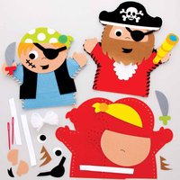Piraten Handpuppen-Set (pro Set 4) Flecht und Weben Bastelsets