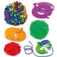 Pompon-Scheiben (pro Set 3) Bastelbedarf Verzierung & Dekorationen