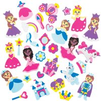 Moosgummi-Aufkleber Prinzessin (pro Set 120) Bastelbedarf Verzierung & Dekorationen