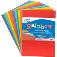 Tonpapier/Papier in Regenbogenfarben, Großpackung (pro Set 126) Bastelbedarf Pappe & Papier