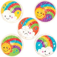 Glitzer-Flummis Regenbogen (pro Set 10) Mitgebsel