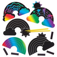 Kratzbild-Magnete Regenbogen (pro Set 10) Kratzbilder