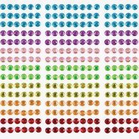 Selbstklebende Schmucksteine in Regenbogenfarben (pro Set 120) Bastelbedarf Verzierung & Dekorationen
