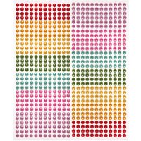 Selbstklebende Perlen in Regenbogenfarben (pro Set 372) Bastelbedarf Verzierung & Dekorationen